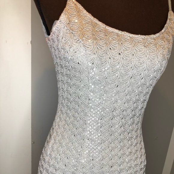 Vintage Silver cocktail dress by Scot McClintock - Picture 3 of 12